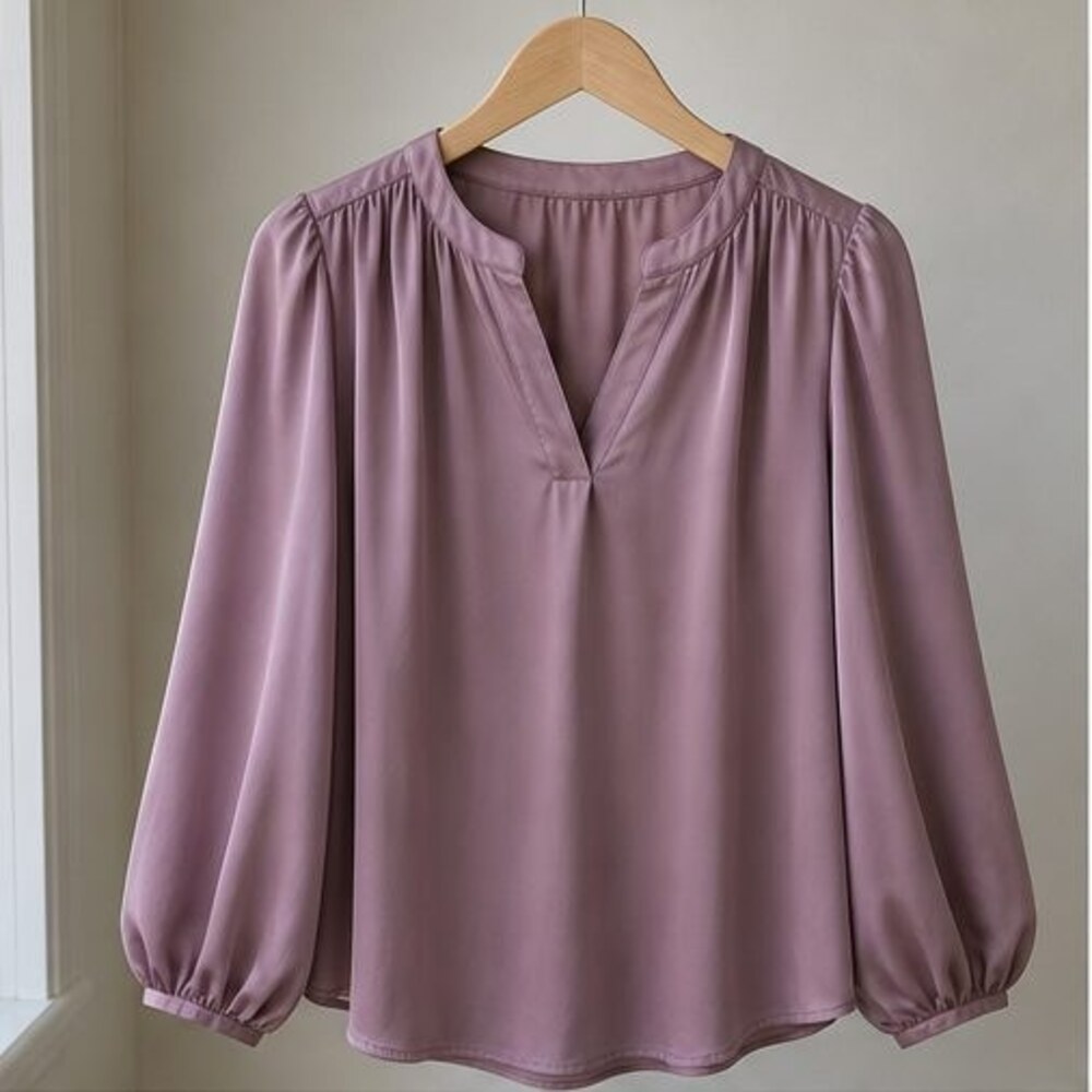 Mauve Peplum Top